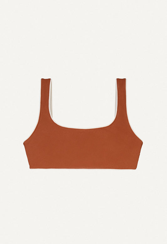 Oy surf - Vento Bikinitop | Chestnut Brown Piqué