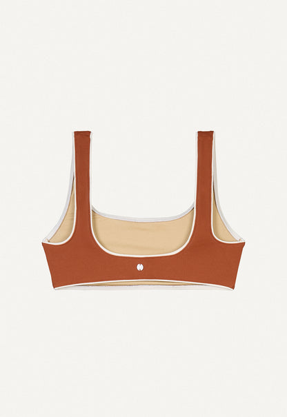 Oy surf - Vento Bikinitop | Chestnut Brown Piqué