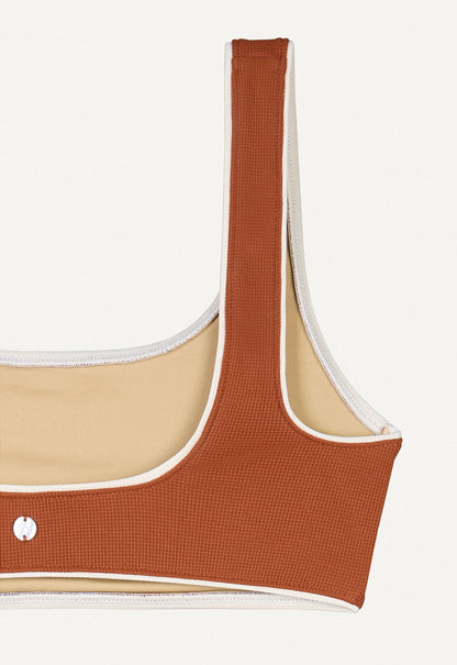 Oy surf - Vento Bikinitop | Chestnut Brown Piqué