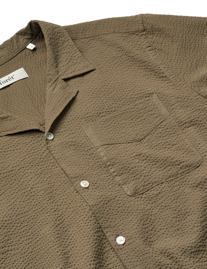 forét - Peer Seersucker Regular Fit Shirt | Stone