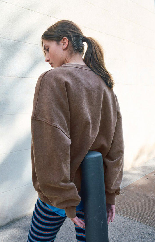 American Vintage - Plizzy Sweatshirt Chataignier Vintage