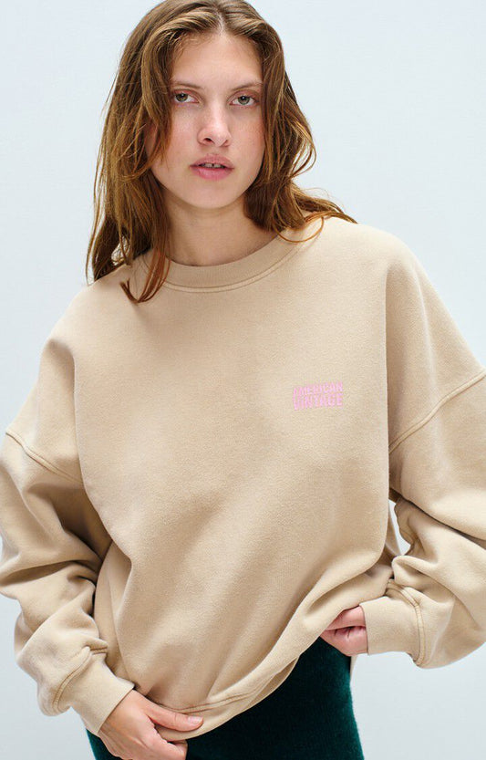 American Vintage - Plizzy Sweatshirt Dune Vintage