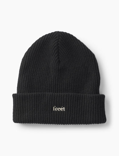 forêt - Relax Rib Beanie Black