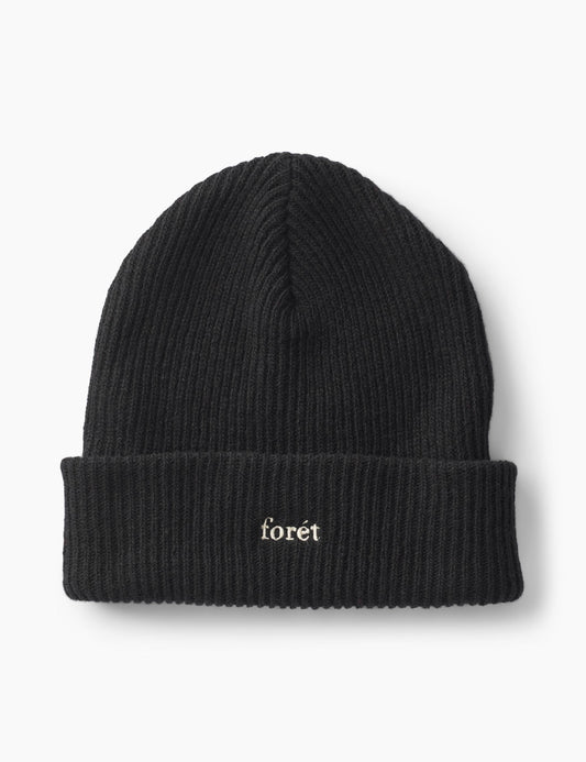 forêt - Relax Rib Beanie Black