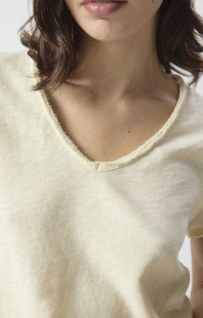 American Vintage - Sonoma T-Shirt V-Neck Vanille Vintage