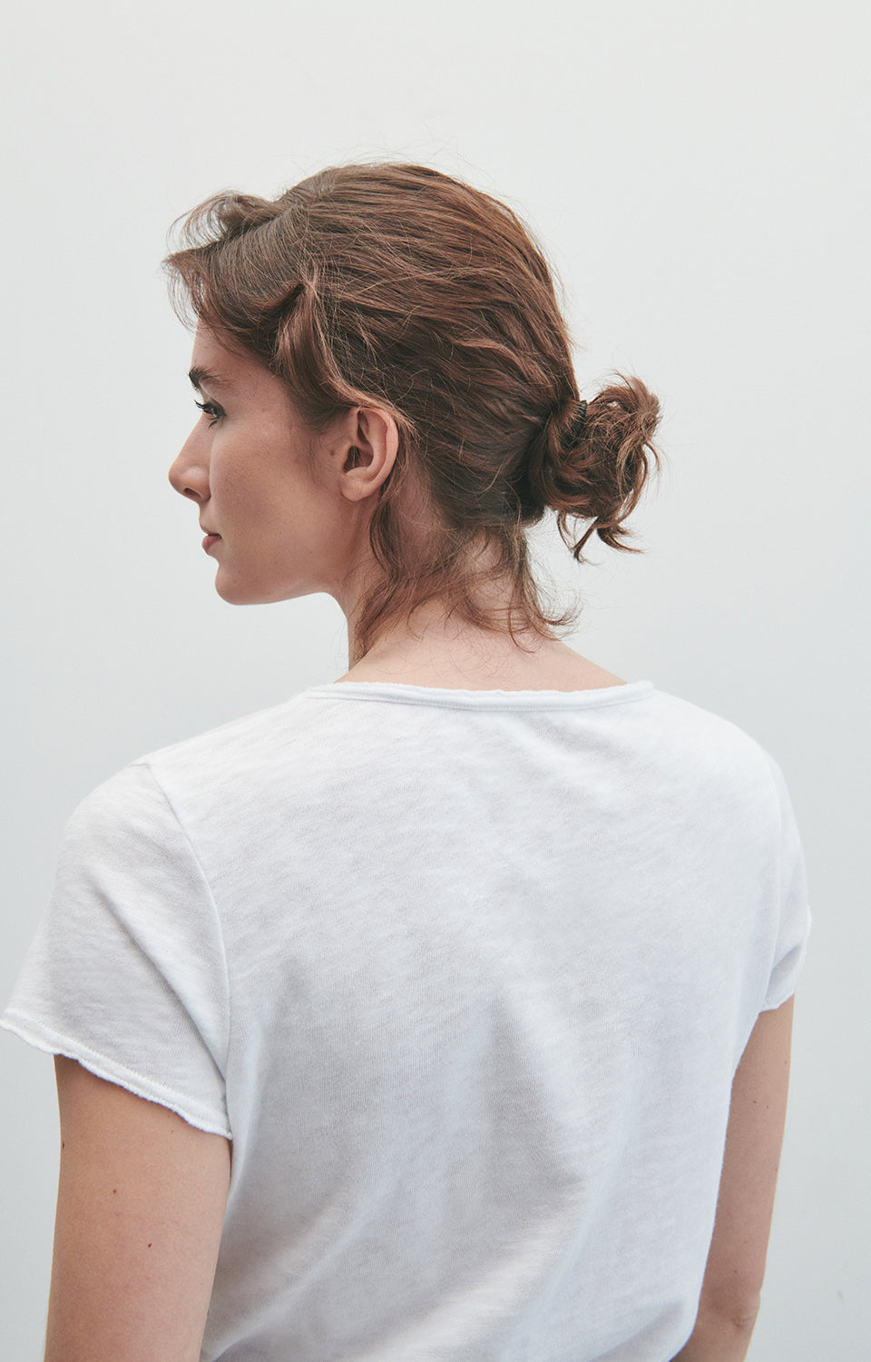 American Vintage - Sonoma T-Shirt V-Neck Blanc