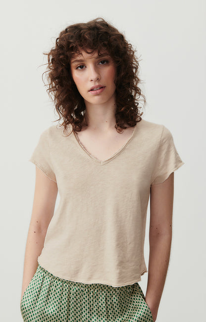 American Vintage - Sonoma T-Shirt V-Neck Mastic