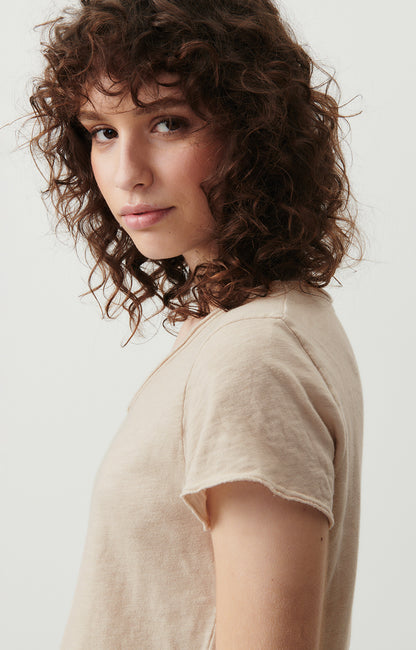 American Vintage - Sonoma T-Shirt V-Neck Mastic