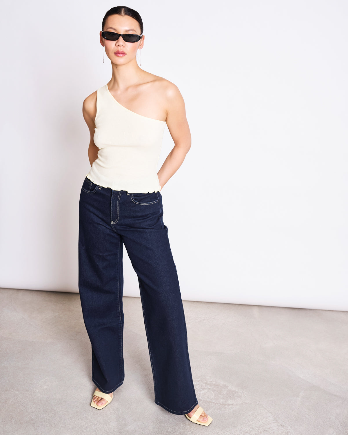 JAN'N JUNE - Tigris One Shoulder Top | Buttermilk