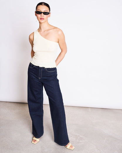 JAN'N JUNE - Tigris One Shoulder Top | Buttermilk