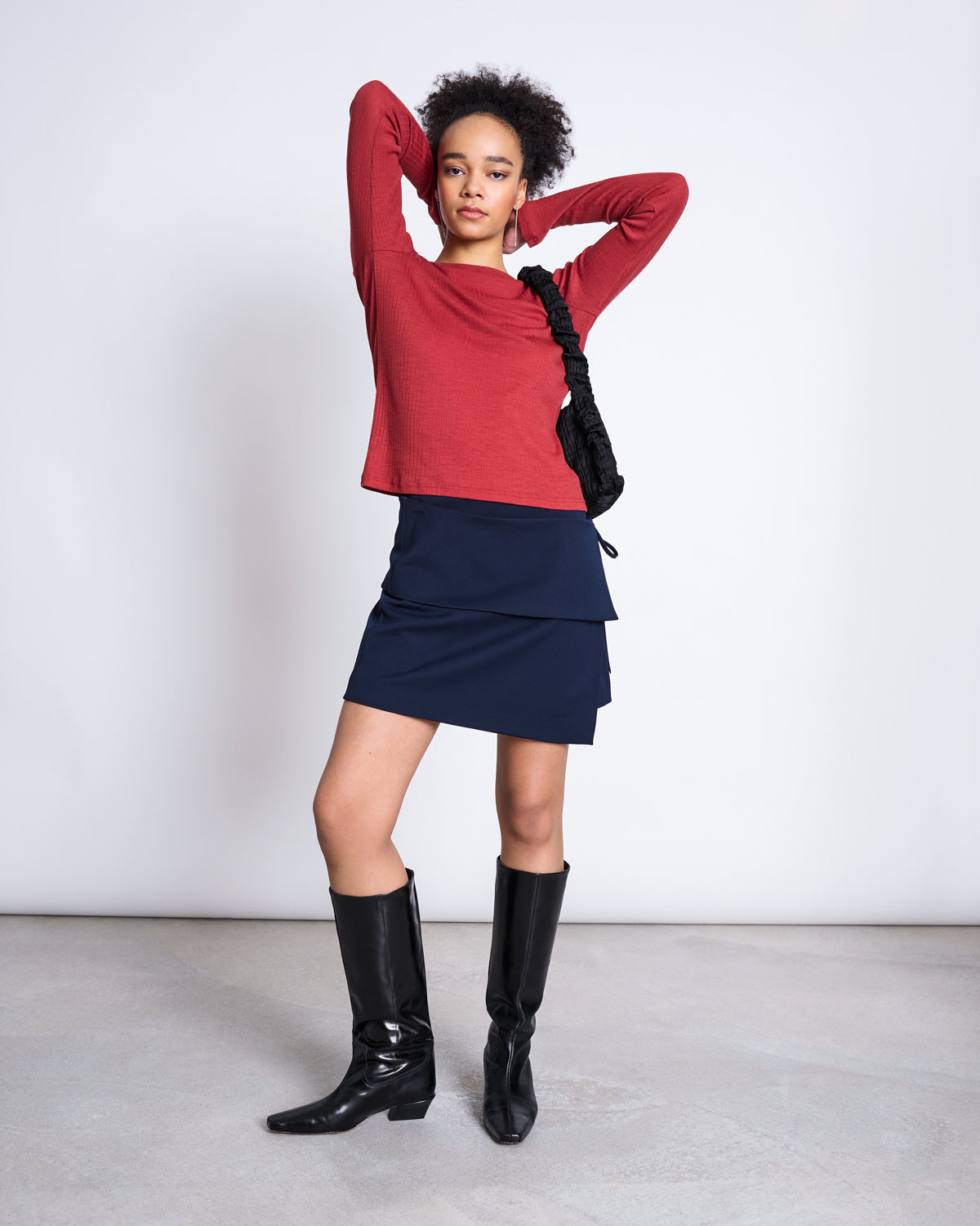 JAN'N JUNE - TILLA Rib Longsleeve | Mid Red
