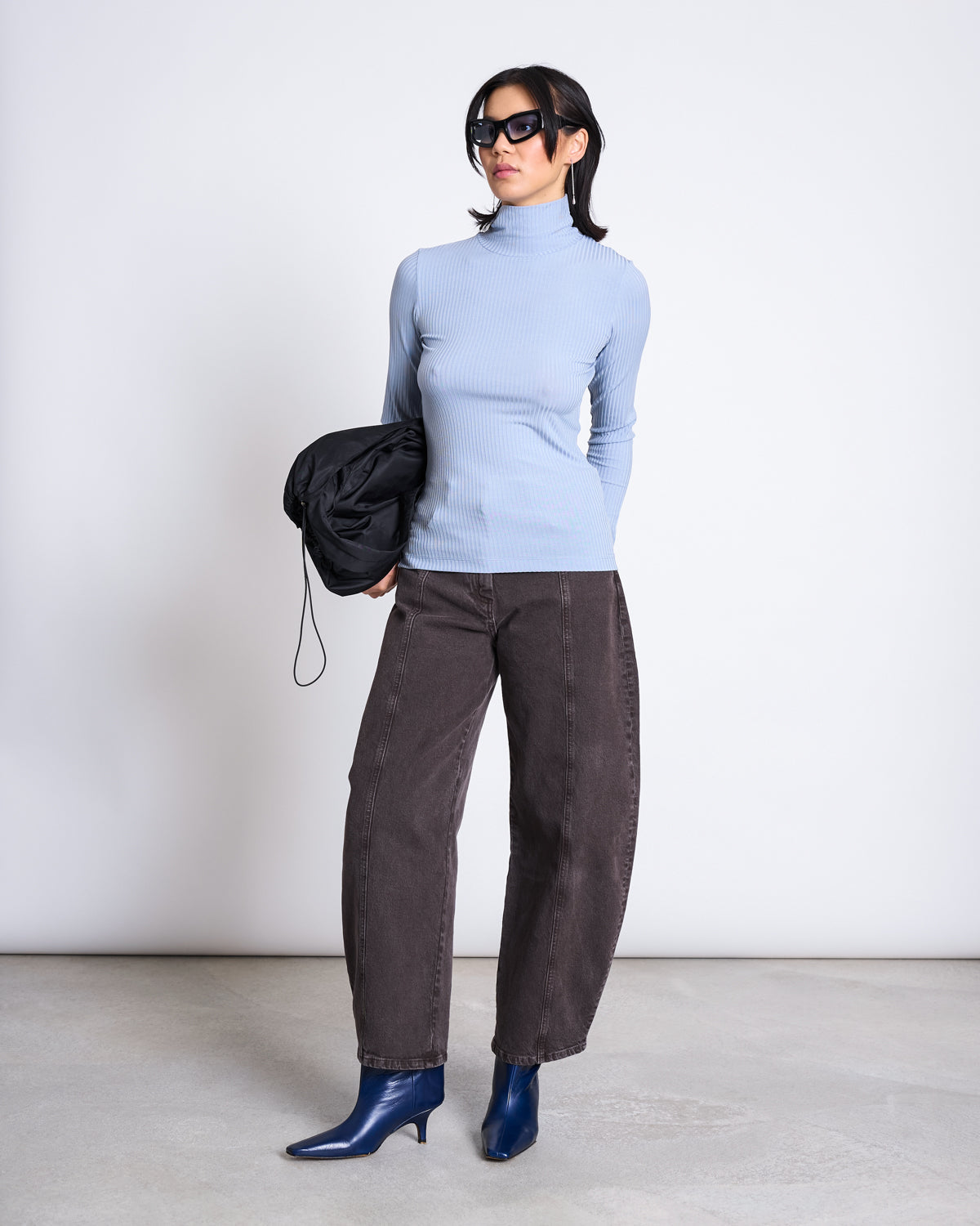 JAN'N JUNE - MIO Rib Turtleneck | Mid Blue
