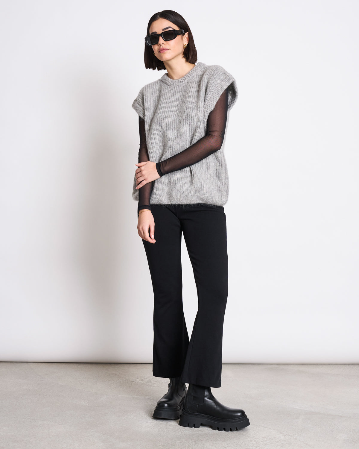 JAN'N JUNE - THANDA Wooly Slipover Light Grey
