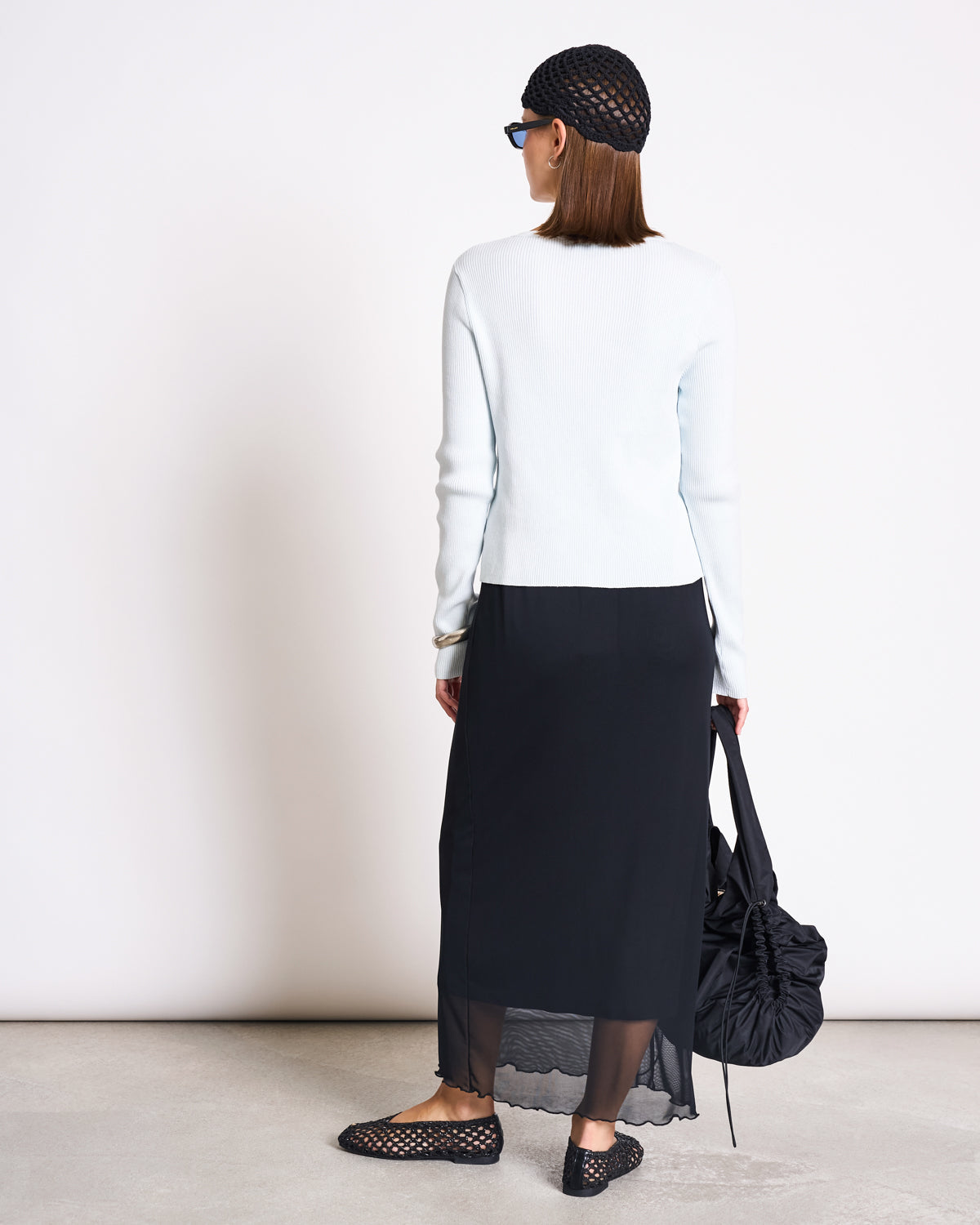 JAN'N JUNE- GLIMT Crewneck Cardigan | Ice Blue