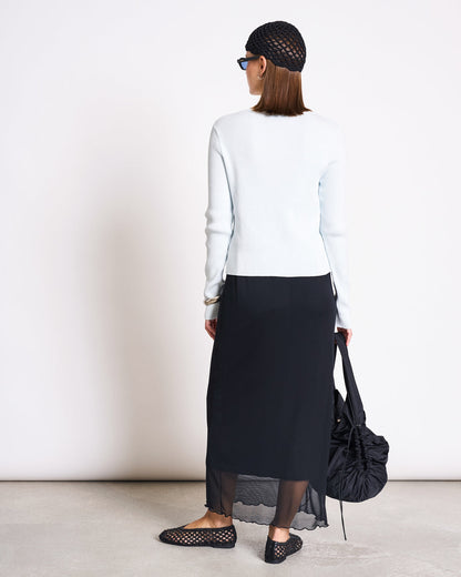 JAN'N JUNE- GLIMT Crewneck Cardigan | Ice Blue
