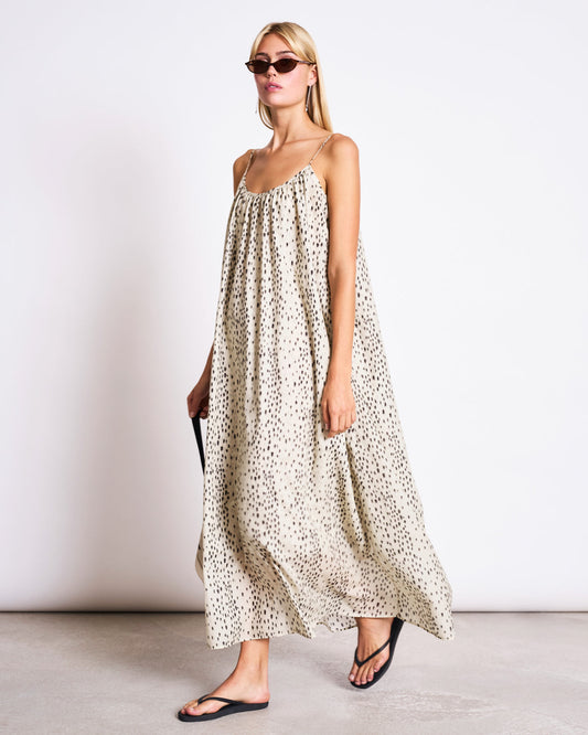 JAN'N JUNE- TOVA Spaghetti Maxi Dress | Dalmation Dots