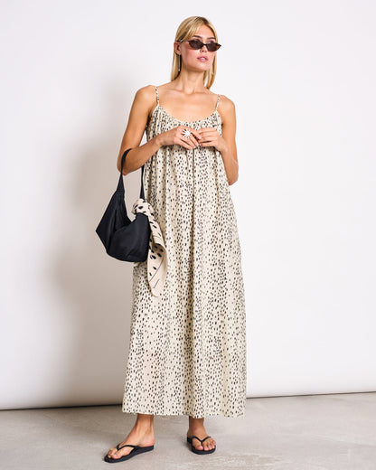 JAN'N JUNE- TOVA Spaghetti Maxi Dress | Dalmation Dots