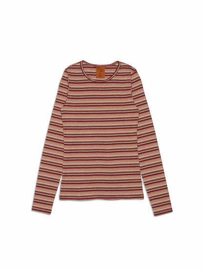 Nudie Jeans - Jessy Longsleeve Striped Rib Multired