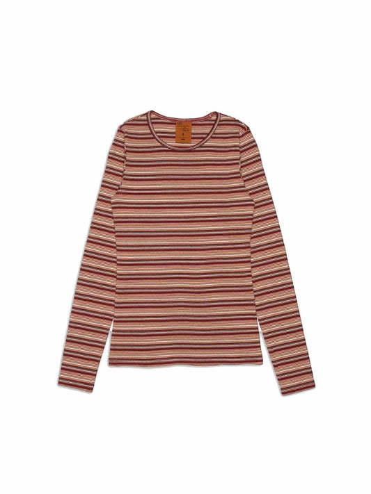 Nudie Jeans - Jessy Longsleeve Striped Rib Multired