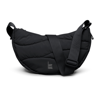 GOT BAG - Wavy Puffer Moon Bag Small Black