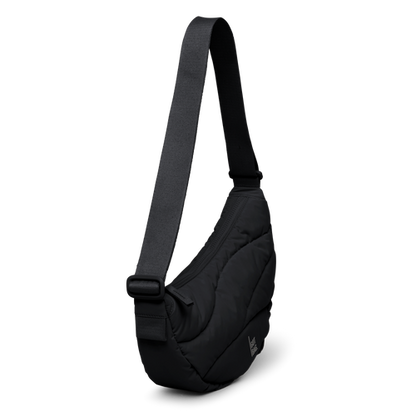 GOT BAG - Wavy Puffer Moon Bag Small Black