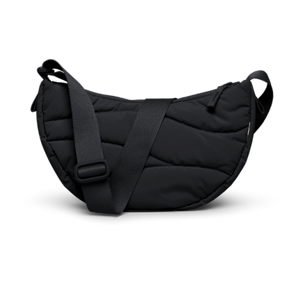 GOT BAG - Wavy Puffer Moon Bag Small Black
