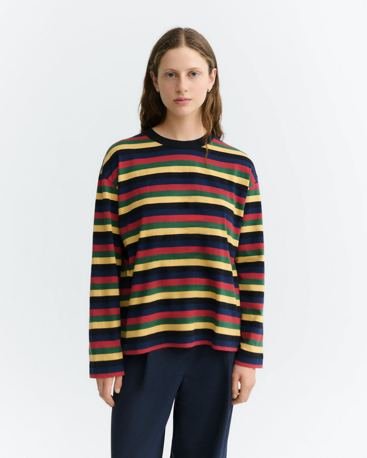 Thinking Mu - Emily Rex Yarnd Dyed Longsleeve | Multicolor