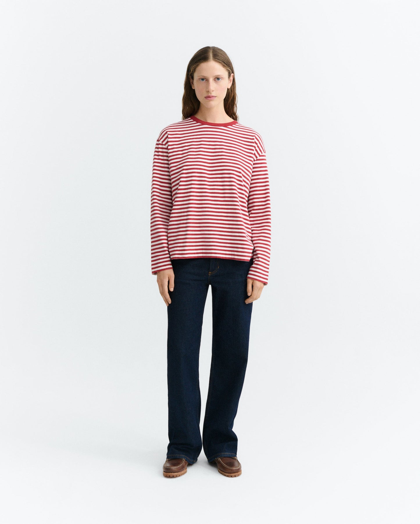 Thinking Mu - Emily Longsleeve | Pape Red/Offwhite
