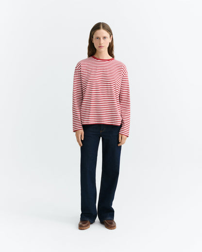 Thinking Mu - Emily Longsleeve | Pape Red/Offwhite