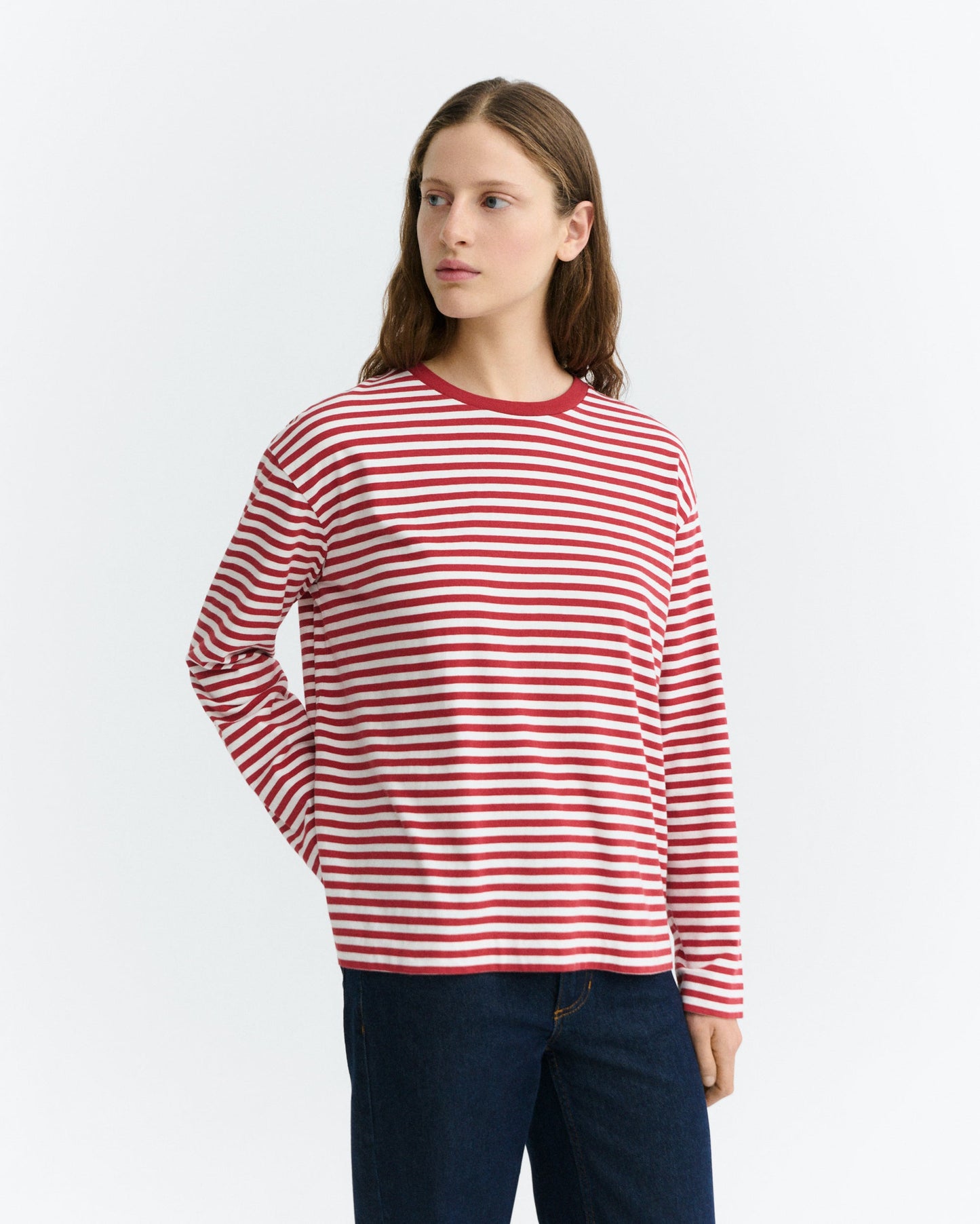 Thinking Mu - Emily Longsleeve | Pape Red/Offwhite