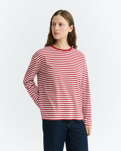 Thinking Mu - Emily Longsleeve | Pape Red/Offwhite