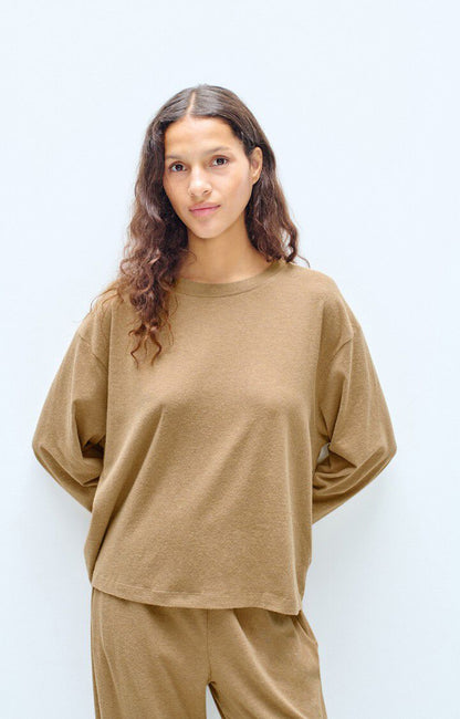 American Vintage - YPAWOOD Longsleeve Macchiato Chine