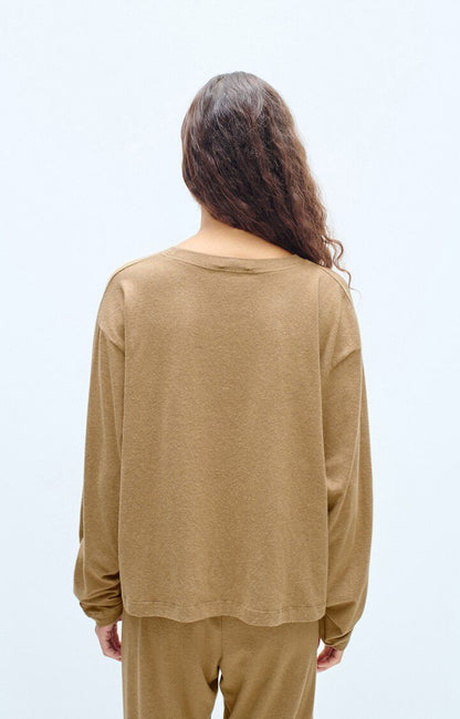 American Vintage - YPAWOOD Longsleeve Macchiato Chine