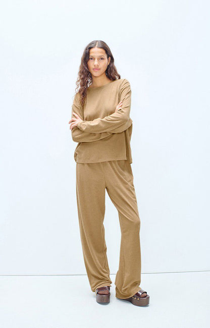 American Vintage - YPAWOOD Longsleeve Macchiato Chine