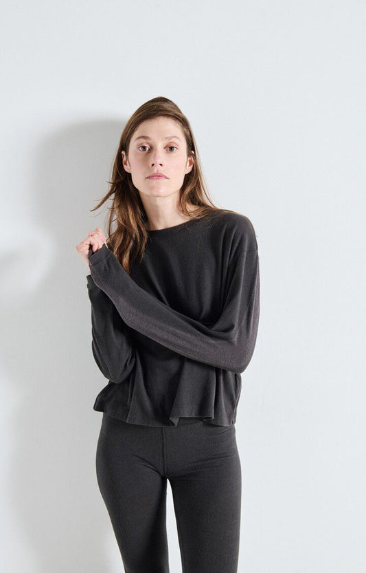American Vintage - YPAWOOD Longsleeve Carbone Chine