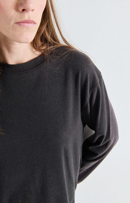 American Vintage - YPAWOOD Longsleeve Carbone Chine