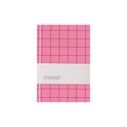 A-Journal - One Line a Day Book Pink Check