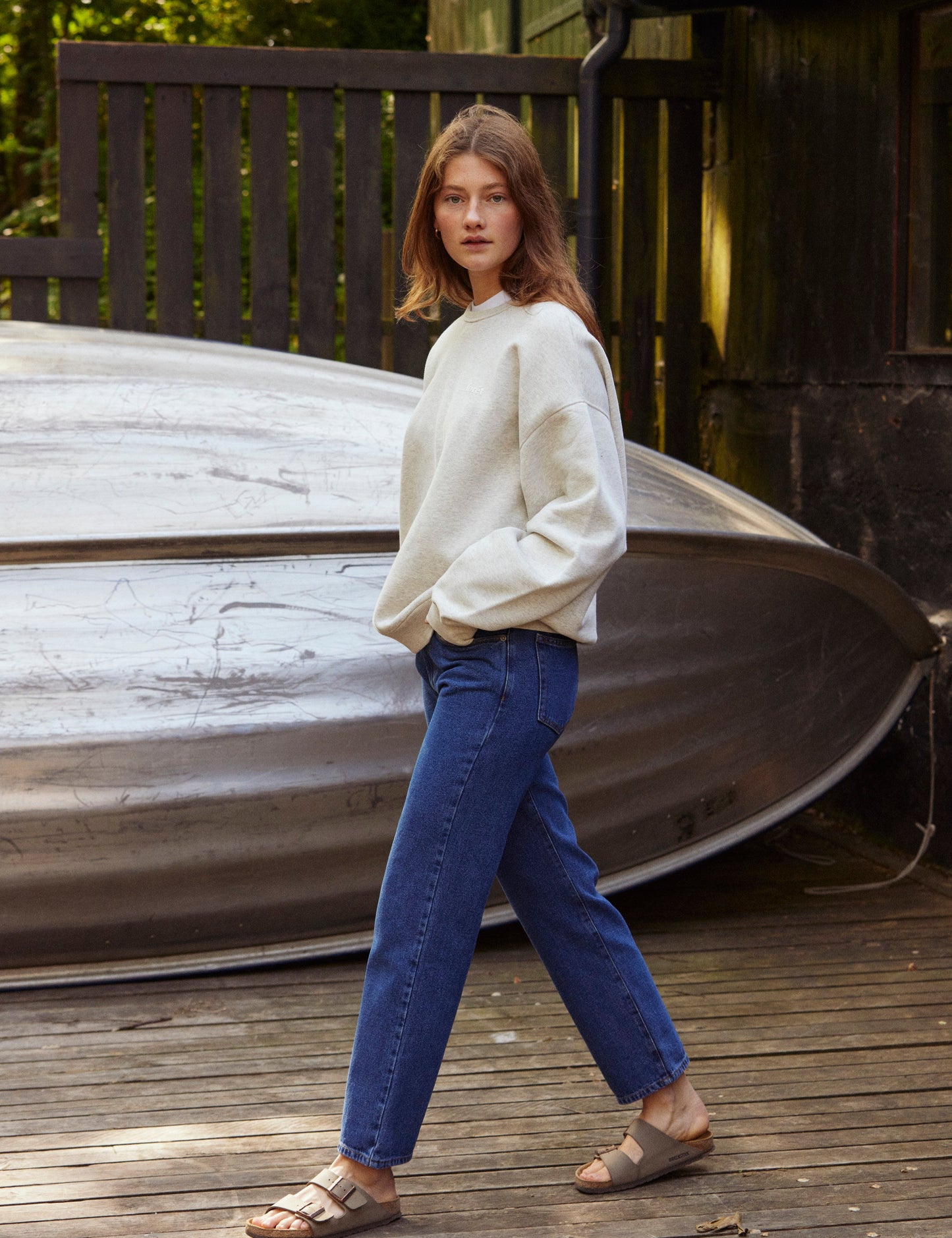 forét - NOON Sweatshirt Snow Melange