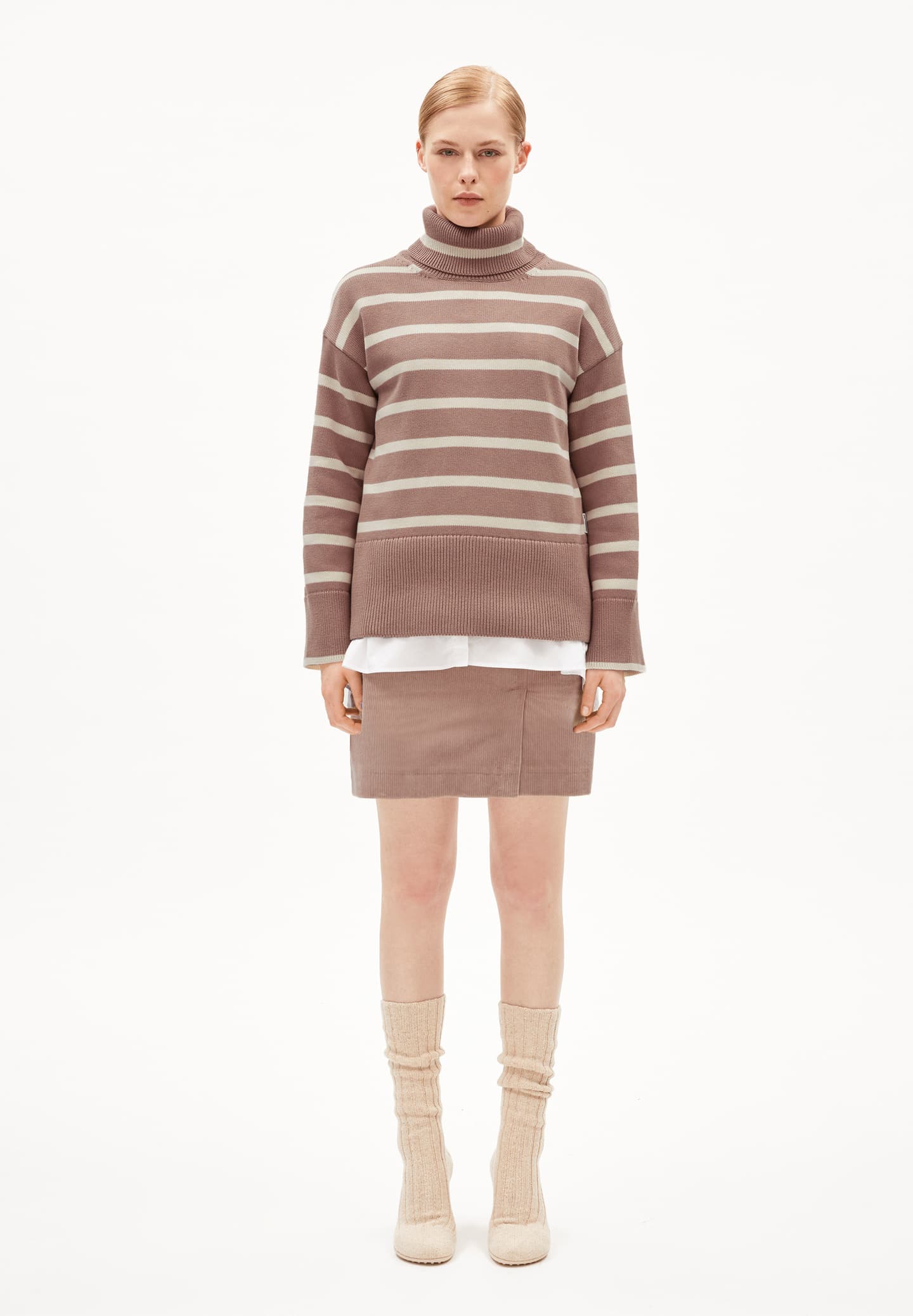 Armedangels - Chanaa Stripes Cinnamon Dust