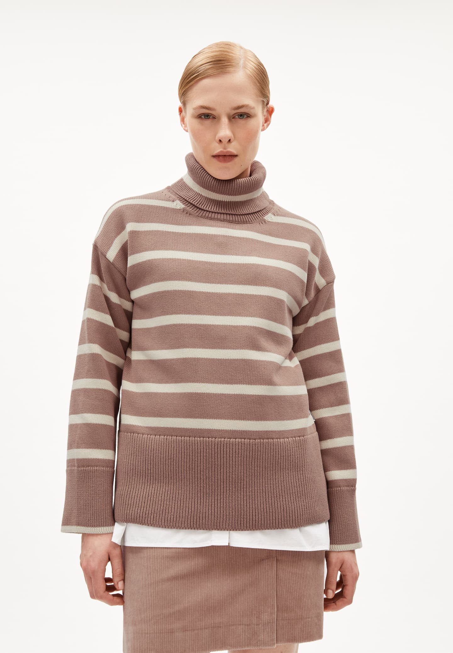 Armedangels - Chanaa Stripes Cinnamon Dust