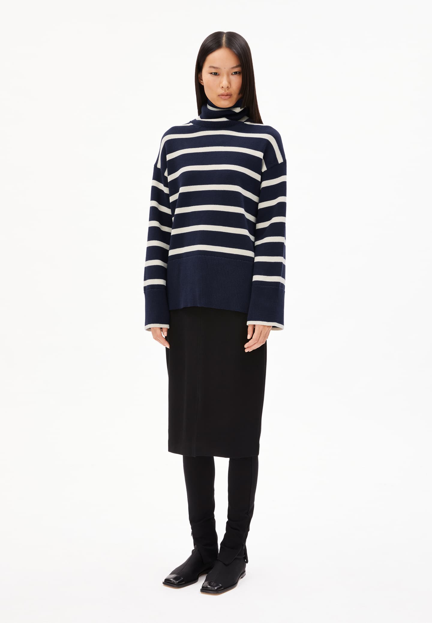 Armedangels - Chanaa Stripes Navy Blue