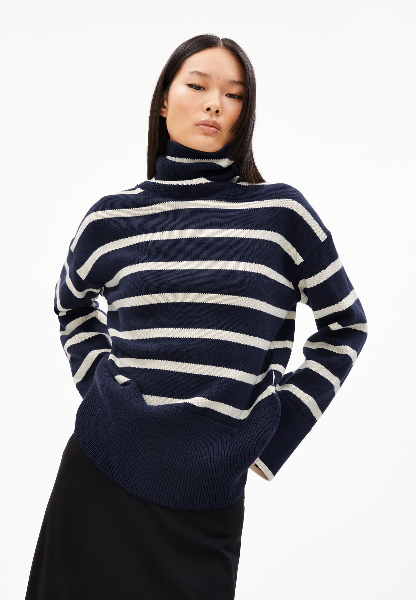 Armedangels - Chanaa Stripes Navy Blue