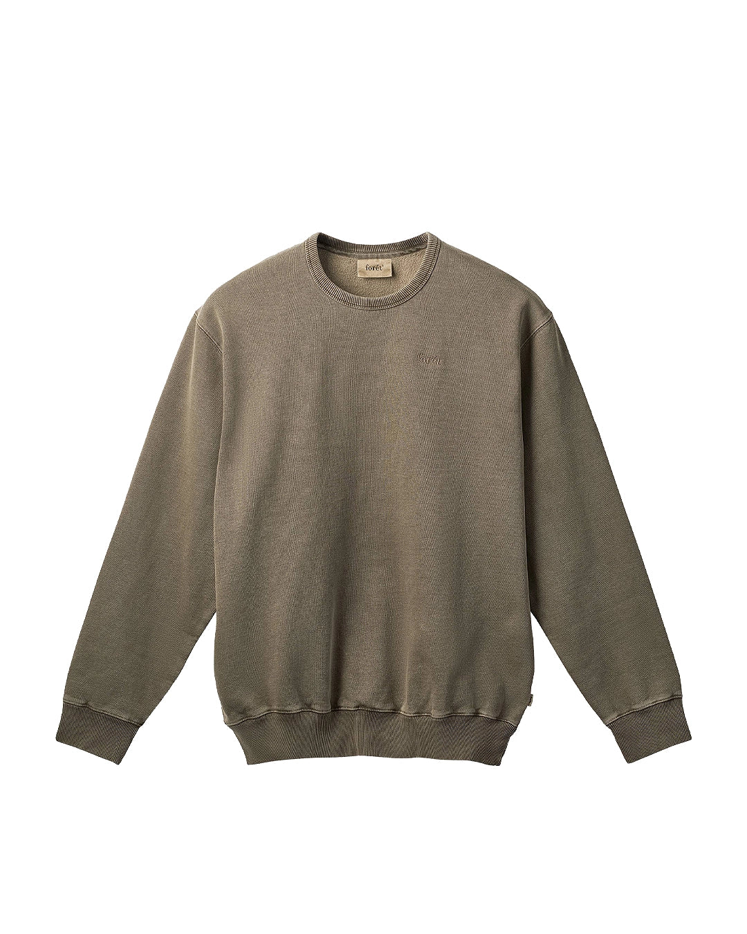 forét - NOON Pigment Dyed Sweatshirt | Wood