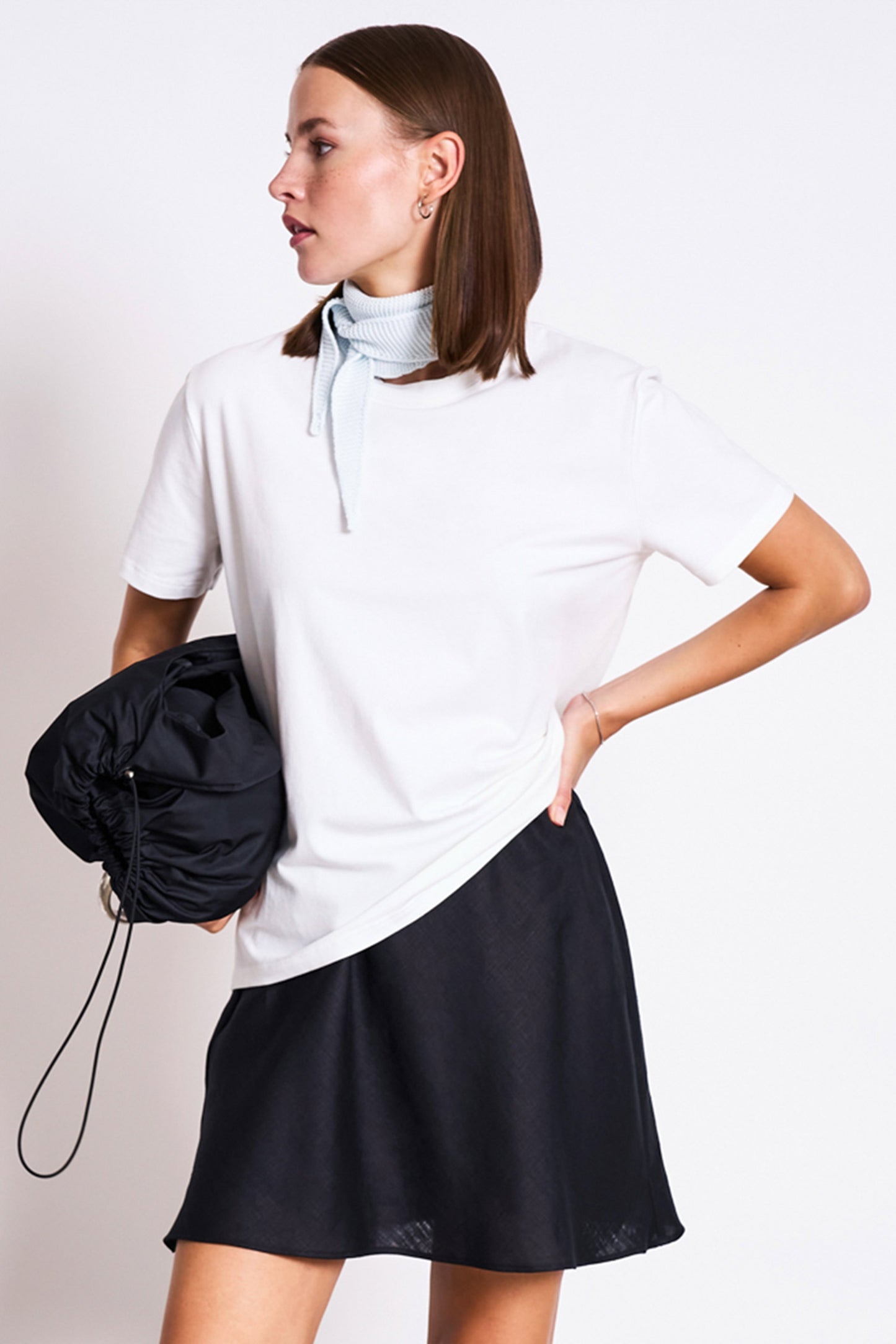 JAN'N JUNE - CERCIS Linen Mini Skirt | Black