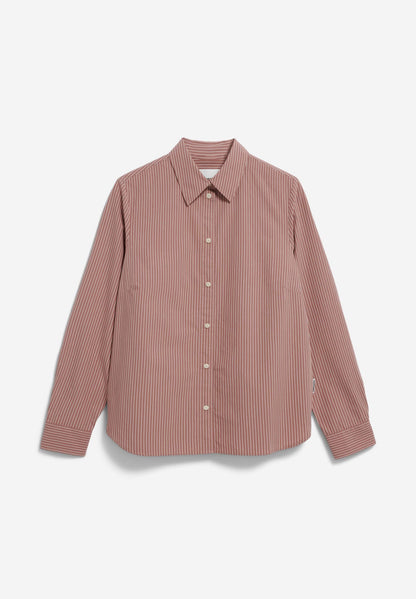 Armedangels - LOUILAA Striped Light Berry-Ice Grape