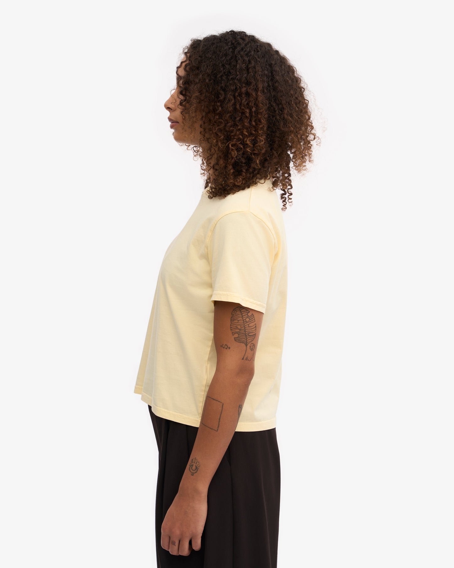 Colorful Standard - Organic Boxy Crop Tee Soft Yellow