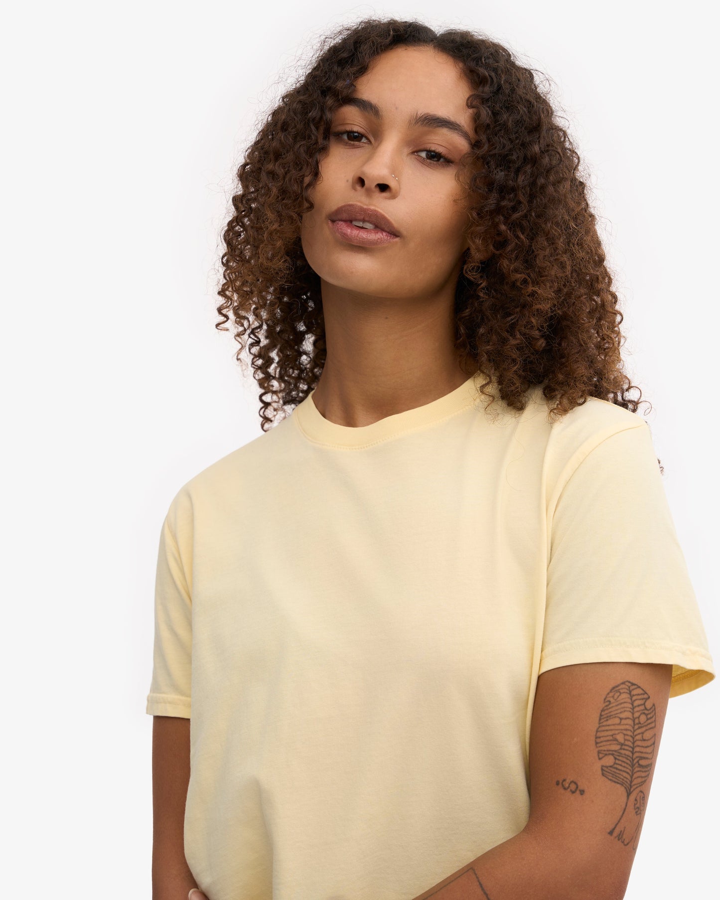 Colorful Standard - Organic Boxy Crop Tee Soft Yellow