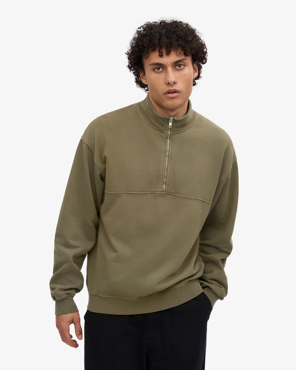 Colorful Standard - Organic Quarter Zip | Dusty Olive