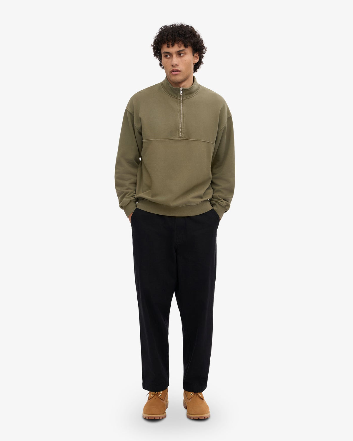 Colorful Standard - Organic Quarter Zip | Dusty Olive